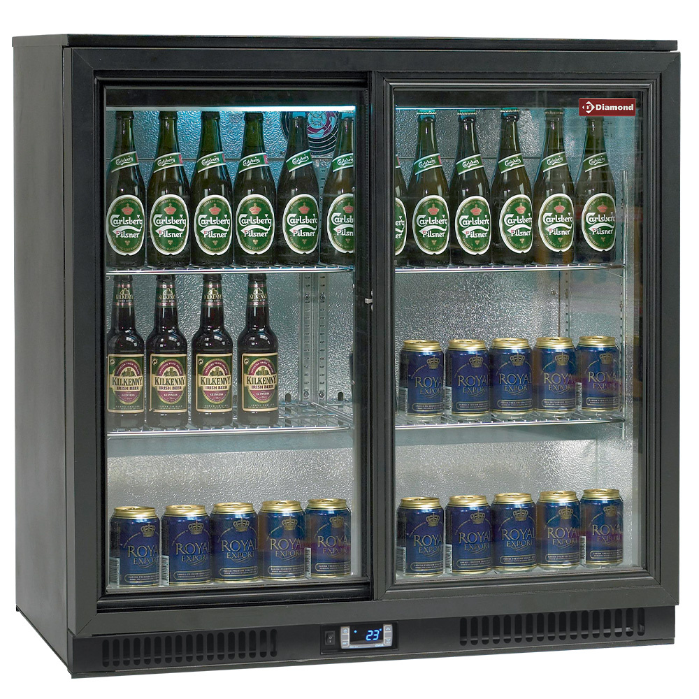 Diamond Flaschenkuehlschranke Flaschenkühlschränk, 2 Schiebetüren