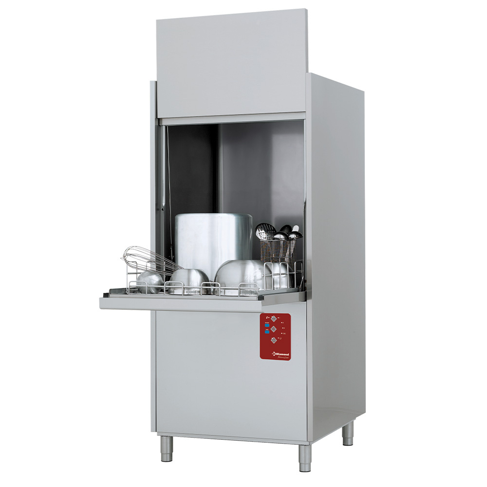 Diamond DOUBLE SKIN Topfspülmaschine Korb 700x700 mm + Break Tank