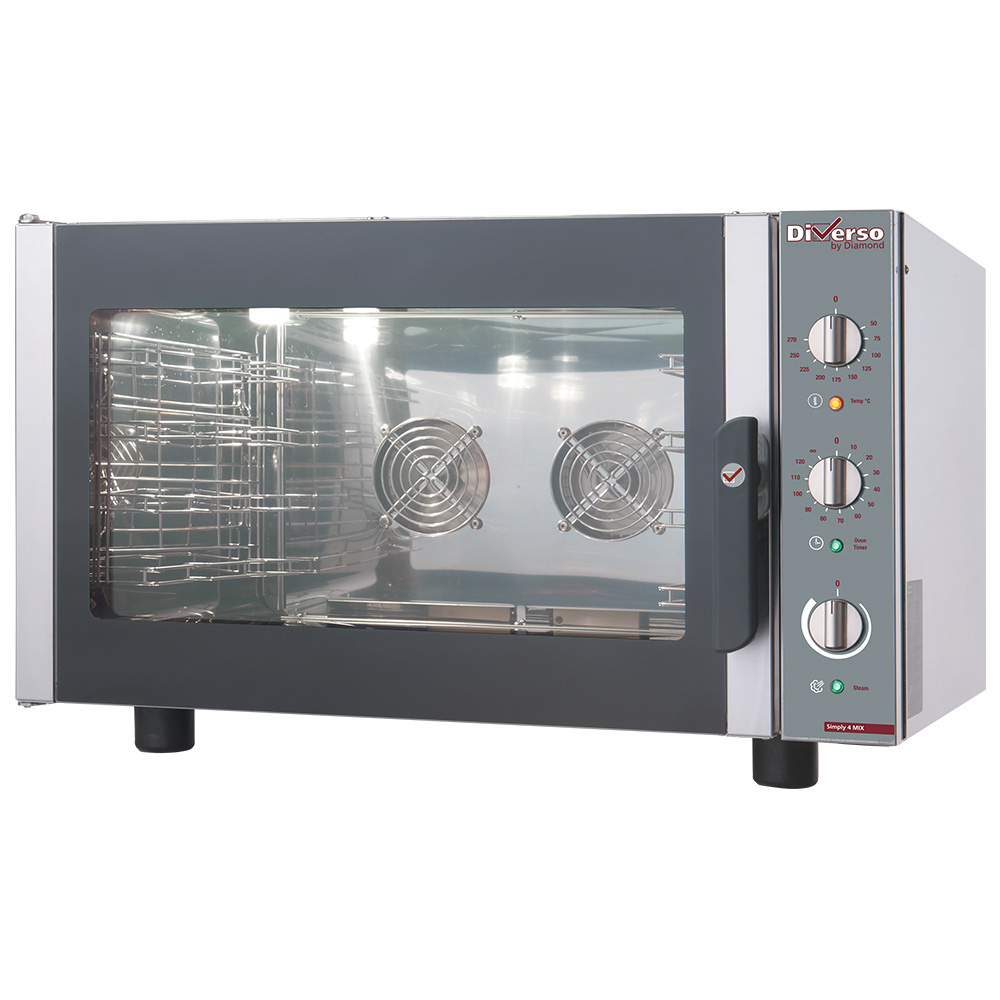 Diamond Kombidämpfer Direkt Elektro Ofen Dampf-Konvektion 4x GN 1/1 oder 600x400 mm