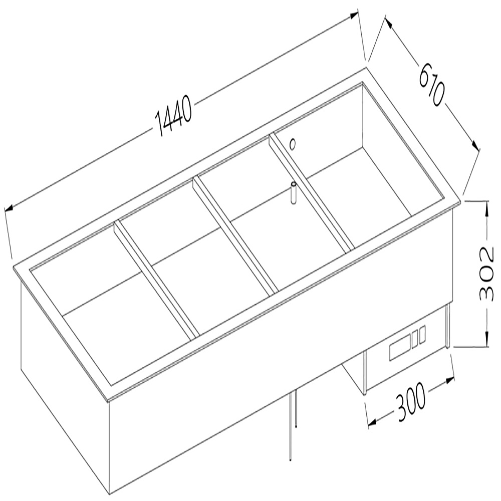 Diamond Self Drop In Element Bain-Marie 4x GN 1/1