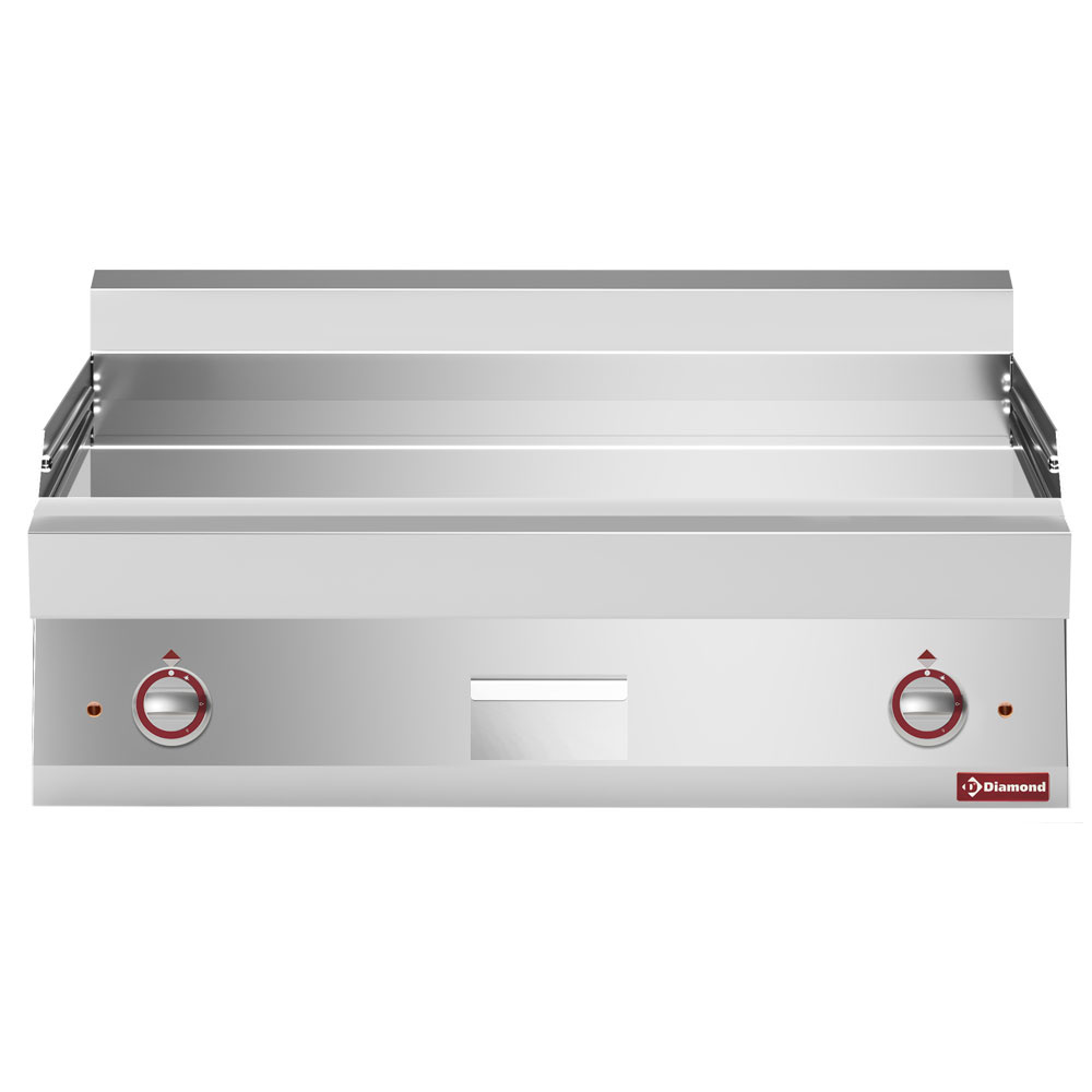 Diamond ELECTRIC Elektro Grillplatte, EXTRA BREIT glatt verchromt
