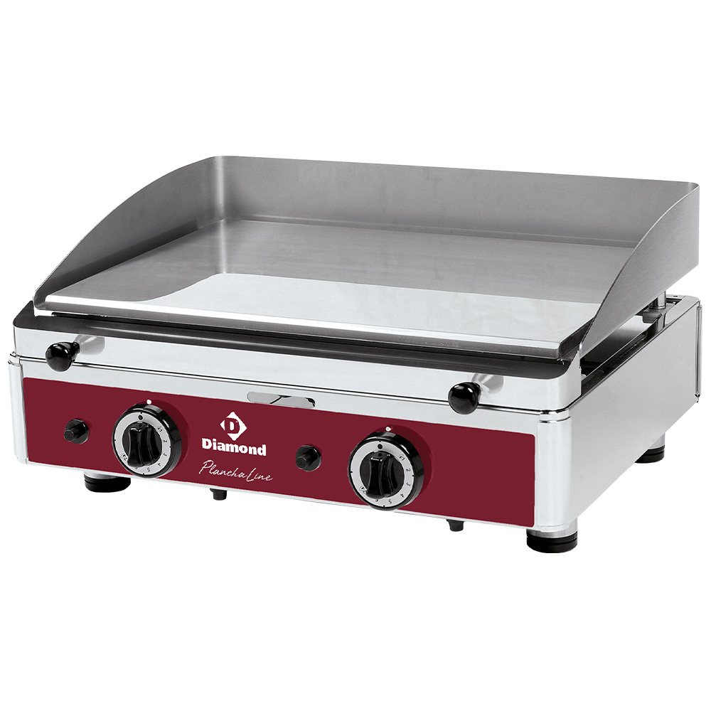 Diamond Grillplatten Grillplatte glatt verchromt, Gas