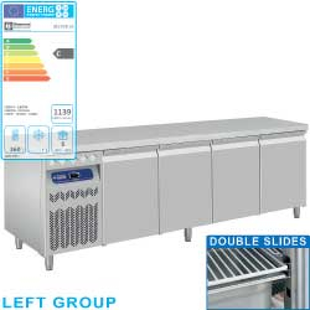Diamond 700 MM / GN 1/1 Umluft- Kühltisch, 4 Türen GN 1/1, Gruppe links