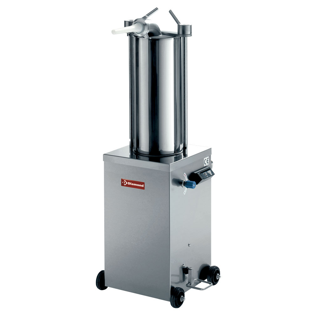 Diamond Wurstfueller Edelstahl Vertikal hydraulische Wurstfüller, 15 Liter mit Rädern