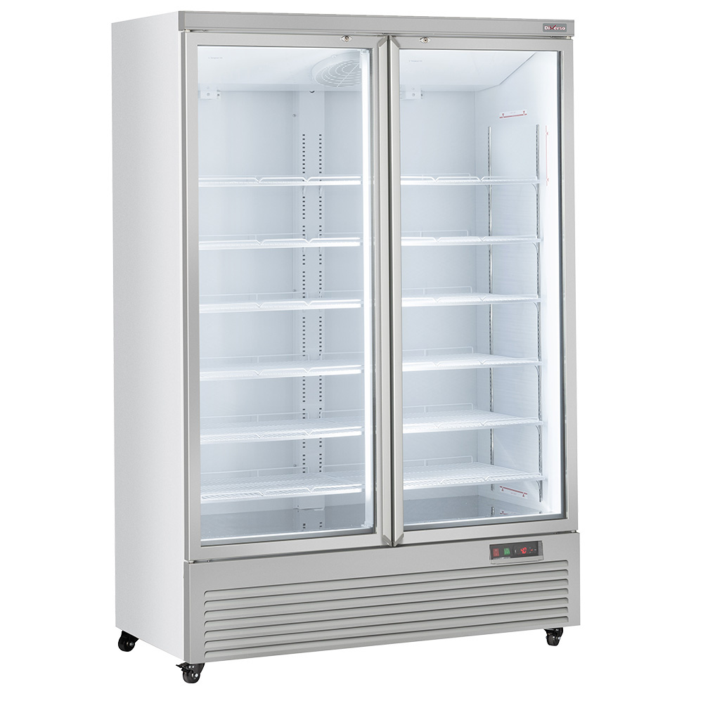 Diverso Vitrines T° positive & negative Vertikaler Kühlschrank, 2 Türen, 1085 Liter - WEISS