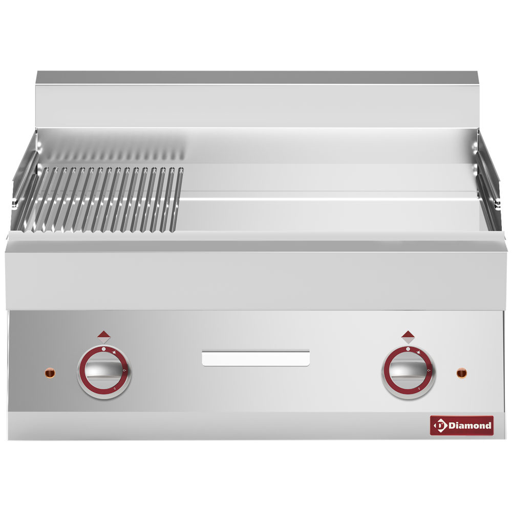 Diamond ELECTRIC Elek. Grillplatte 2/3 glatt 1/3 gerillt -top- "Alpha 650"
