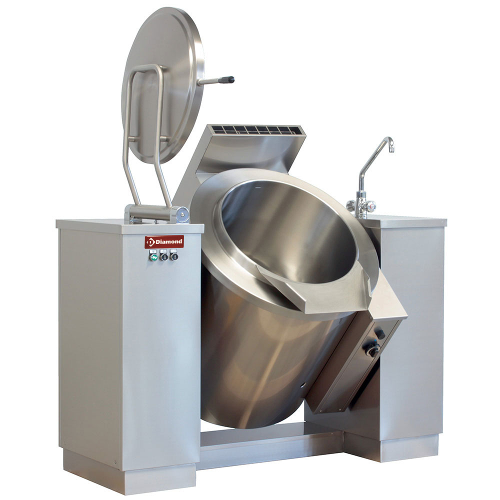 Diamond Kochkessel & Kippbratpfanne Gas Kippkochkessel 100 Liter, indirekt beheizt