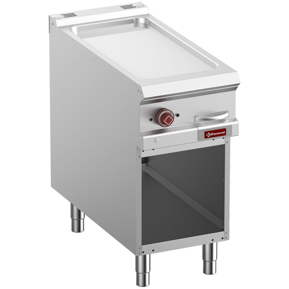 Diamond ELECTRIC Elektro-Grillplatte, glatt, verchromt, Mod 1/2, offener Unterbau