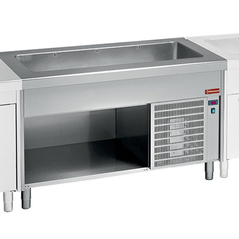 Diamond Modulare Self-service 800 Element Kühlwanne auf offenem Unterbau 3x GN 1/1