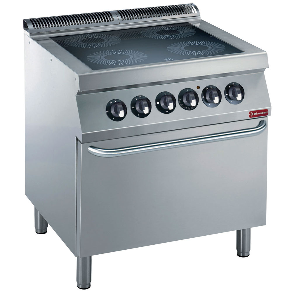 Diamond Kochserie MAXIMA 700+ Elektroherd 4 Cerankochflächen, Elektrobackofen GN 2/1