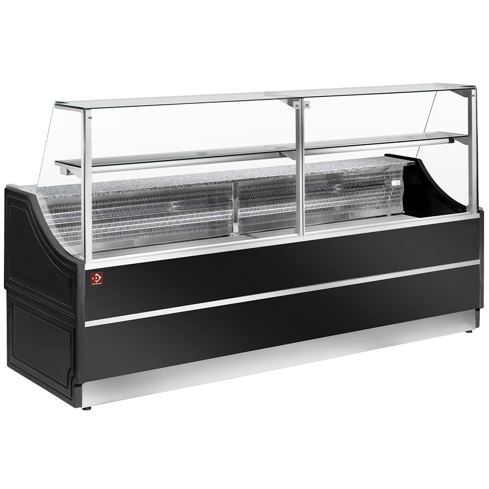 Diamond 1000 / VD / PASTRY Gekühlte Verkaufstheke gerade Glasscheibe 90°, ohne Reservefach