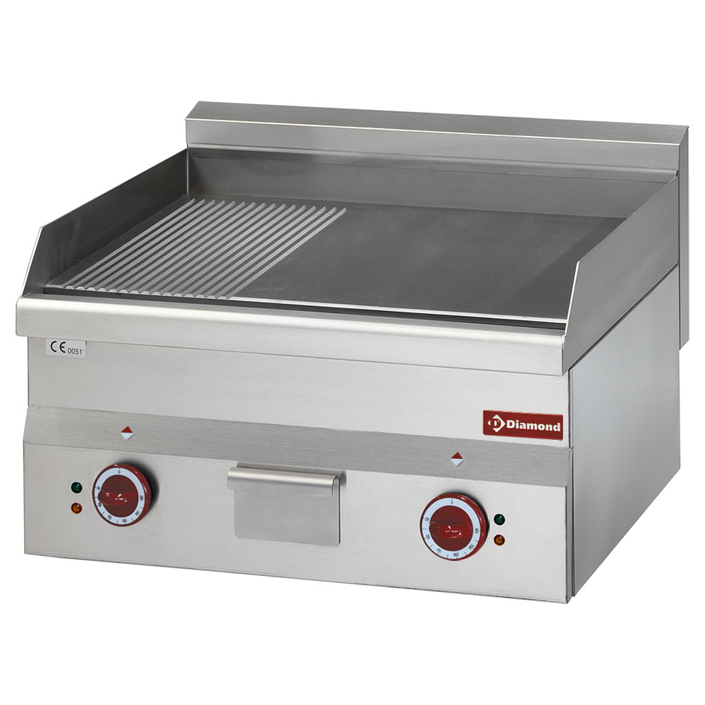 Diamond ELECTRIC Elektro Grillplatte 2/3 glatt und 1/3 gerillt -Top-