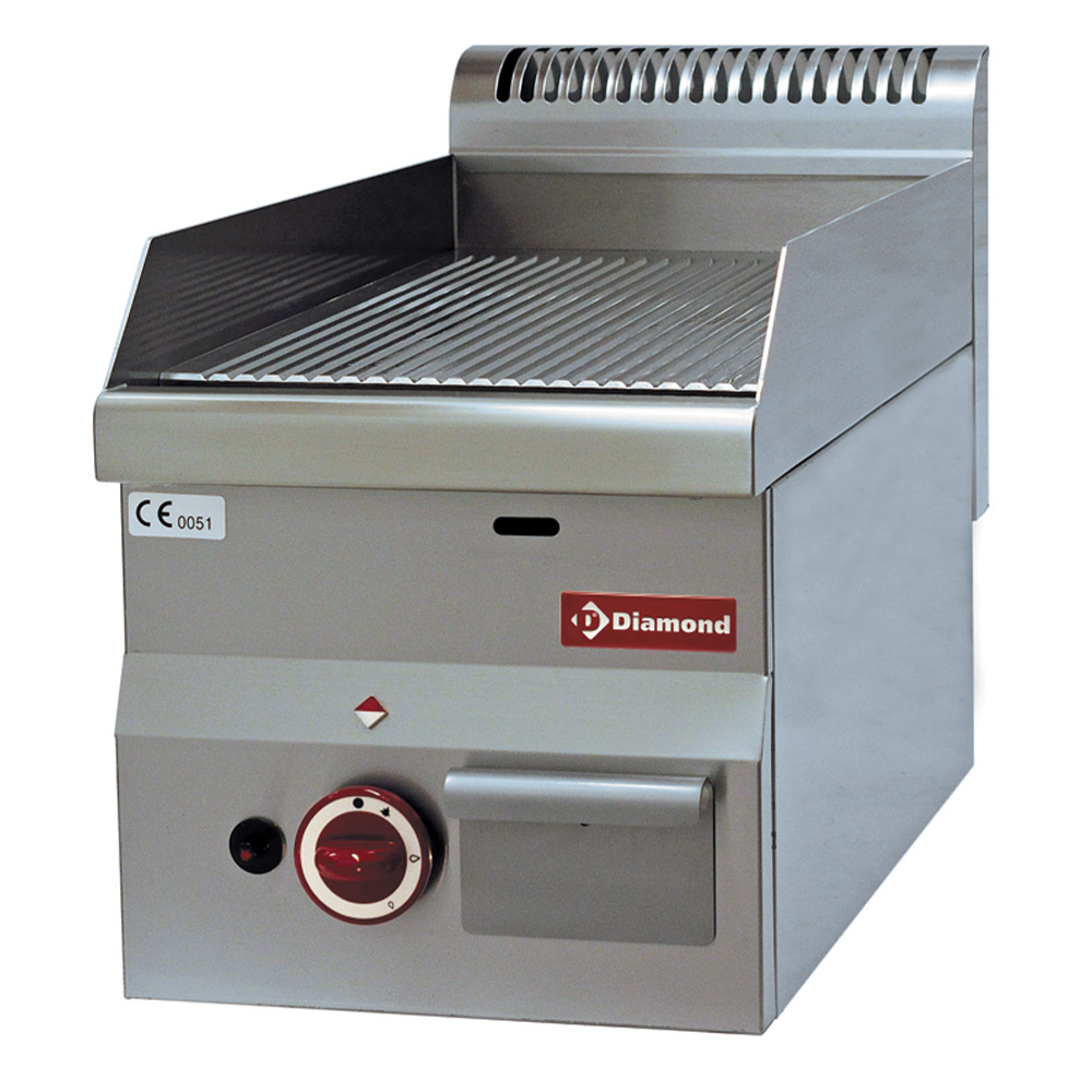 Diamond Kochserie PRO 600 Gas Grillplatte, gerillt -Top-