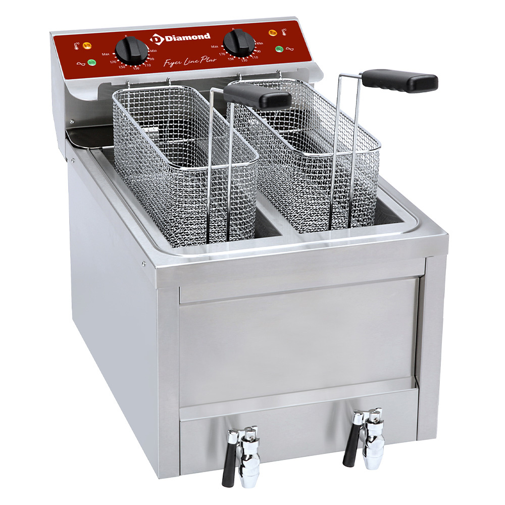 Diamond Friteusen Elektro-Fritteuse 2 x 8 Lit. - TOP