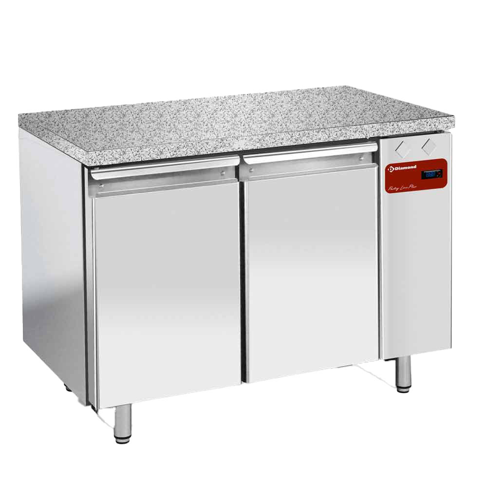 Diamond 800 MM / EN 600X400 Kühltisch, belüft., 2 Türen EN 600x400 - Granitplatte (ohne Aggregat)