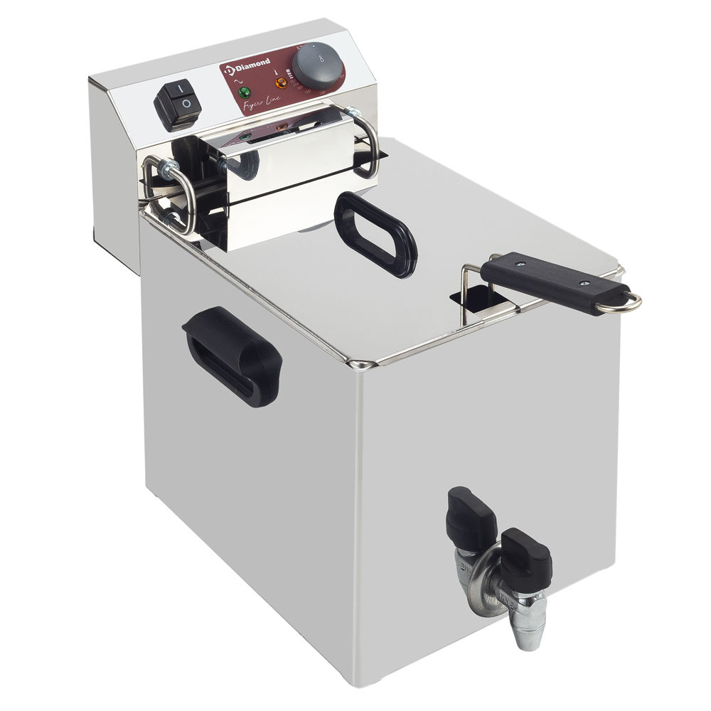 Diamond Friteusen Elektro-Tischfriteuse 10 Liter + Ablasshahn