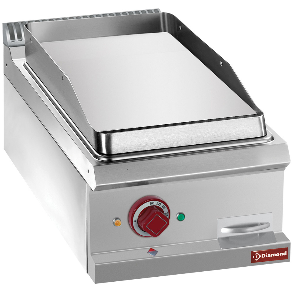 Diamond Kochserie OPTIMA 700 Elektro-Grillplatte, glatt, hartverchromt, Modul 1/2 -OBERPLATTE-