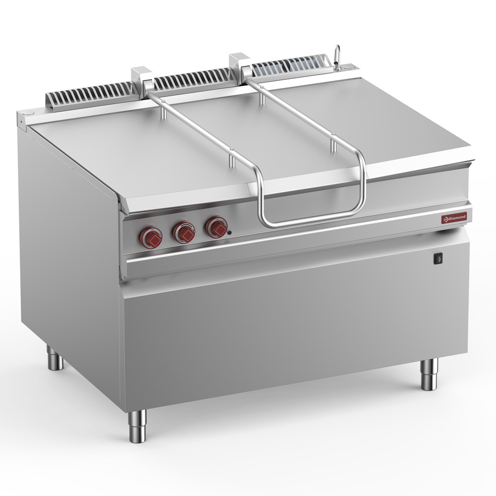 Diamond GAS Gasbetriebene Sautépfannen, schwenkbar, Beck aus Edelstahl 120 Lit. auf Möbel