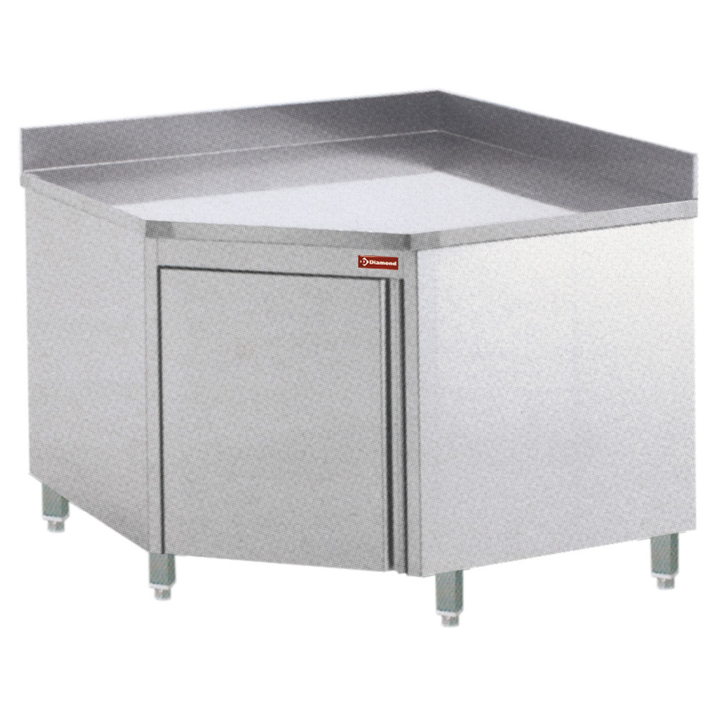 Diamond Eckedelstahlschrank geschlossen Eck-Arbeitsschrank  90° Winkel