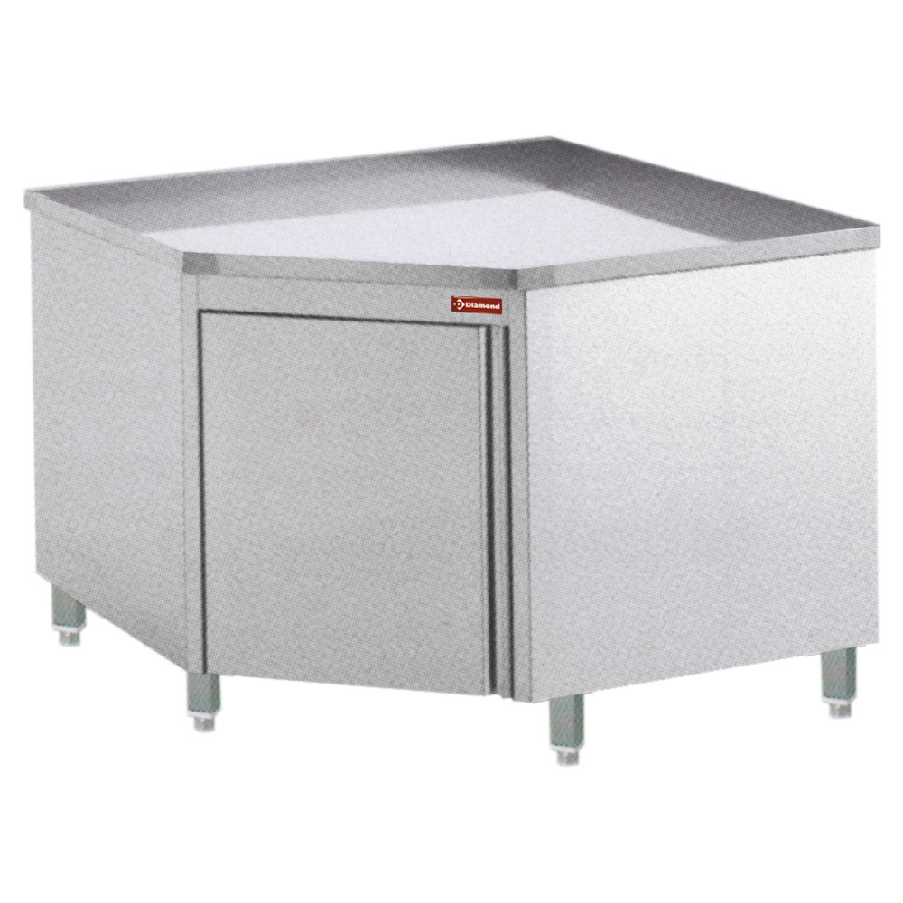 Diamond Eckedelstahlschrank geschlossen Eck-Arbeitsschrank  90° Winkel