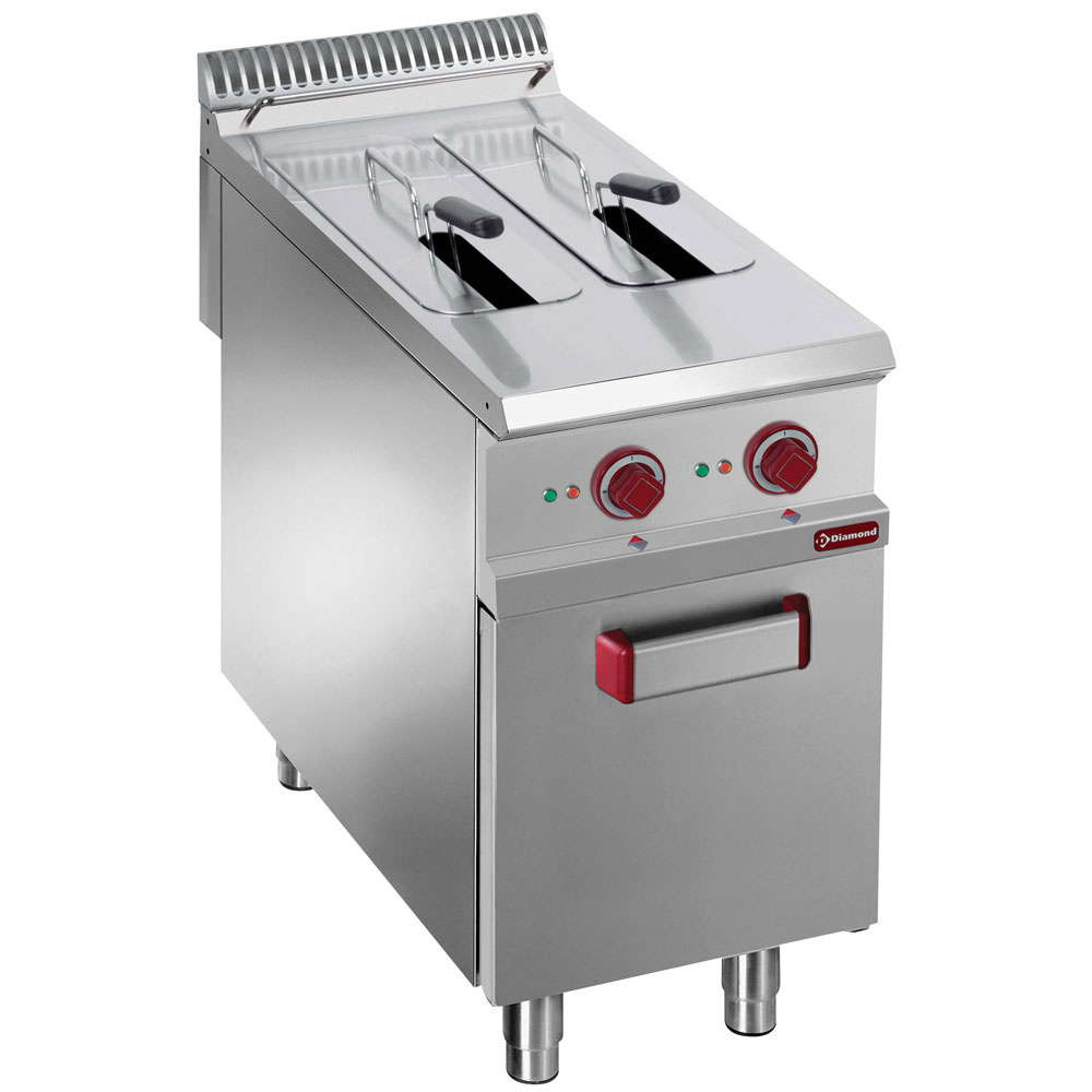 Diamond ELECTRIC Elektro-Fritteuse 2 Becken 8 Lit., auf Unterschrank