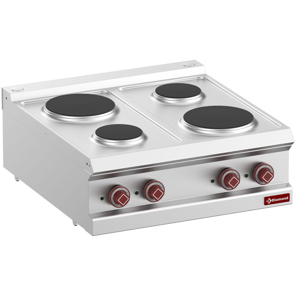 Diamond ELECTRIC Elektro Plattenherd mit 4 runden Platten - Top-