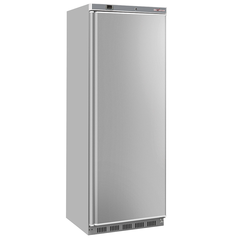 Diverso Kuehl/Gefrieschraenke Kühlschrank, belüftet, 400 Liter. aus Edelstahl