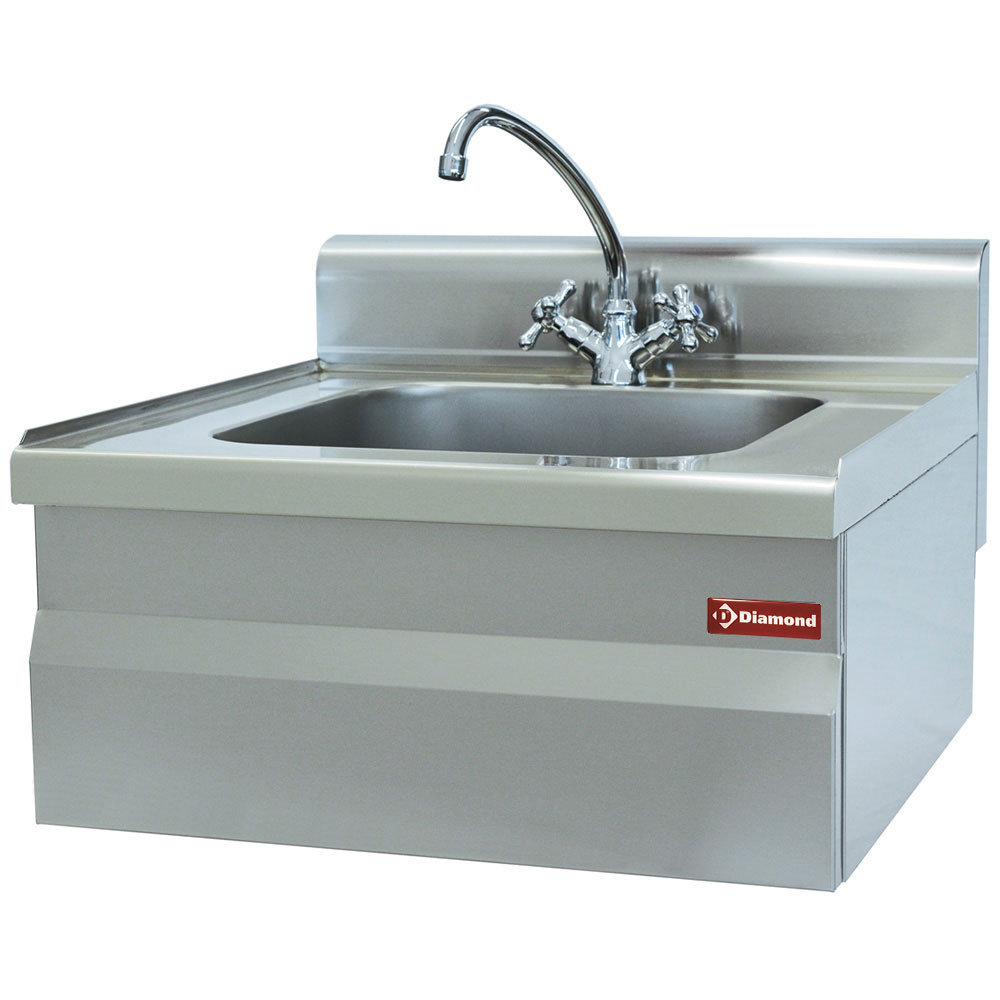 Diamond NEUTRAL Spülbecken 400x400xh200 mit Mischbatterie und Abwasserrohr
