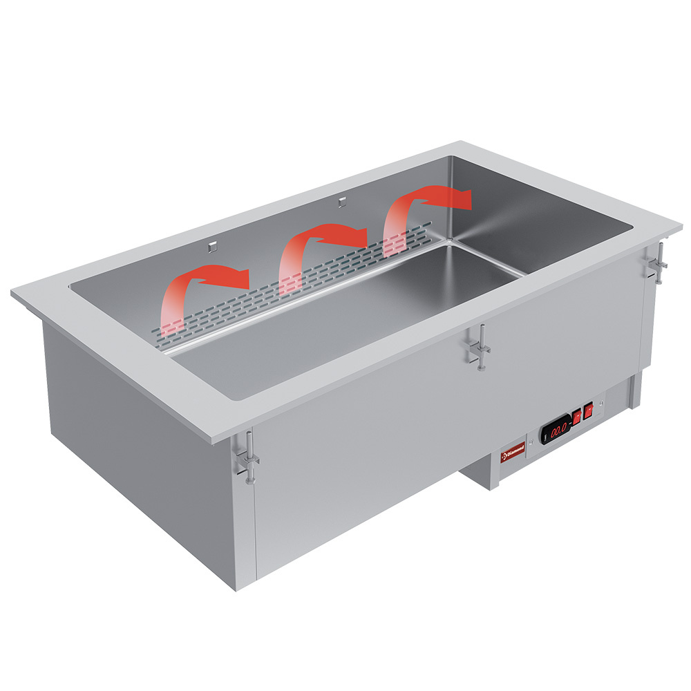 Diamond HOT DRY / VENTILATED Element Bain-Marie 4 GN 1/1 - ausgetrocknet - belüftete