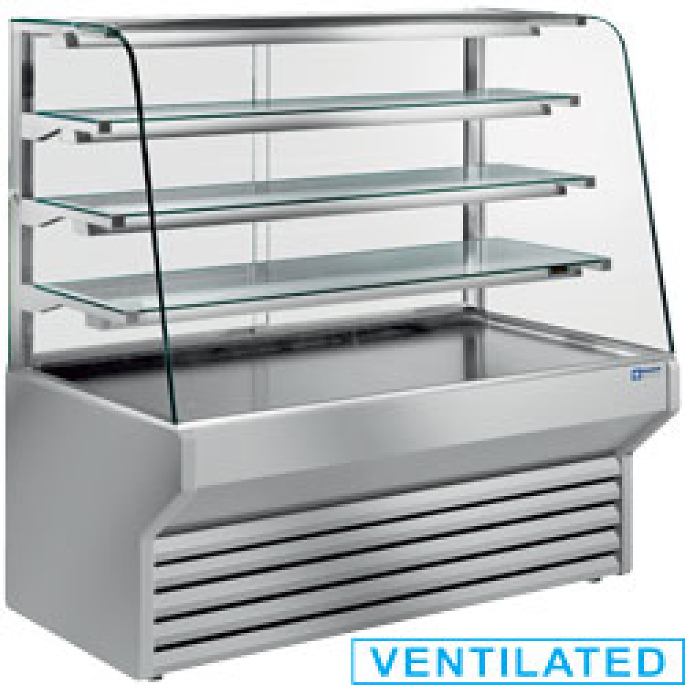 Diamond 1000 / VB / PASTRY Verkaufstheke gekühlt mit gebogenem Frontglas