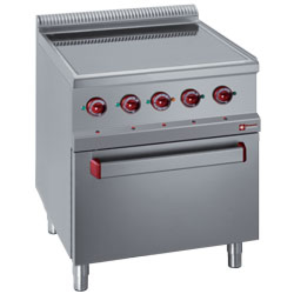 Diamond Kochserie OPTIMA 700 Elektroherd 4 Cerankochflächen auf Backofen GN 2/1 und Elek. Grill