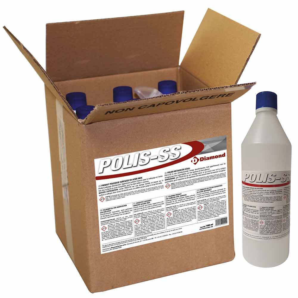 Diamond Edelstahlpflege Poliermittel für Edelstahl 4 FL. x 1 KG