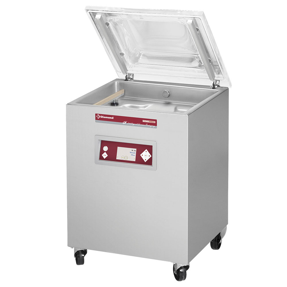 Diamond INTELLIGENT VACUUM PACK. Vakuummaschine, Edelstahlbehälter 600x475xh200 mm. -63 m3/Std. LCD-Bildschirm