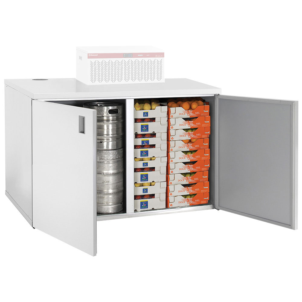 Diamond 1400 Lt / WHITE Truhe für "Lagerung", 1400 Liter, 2 Türen (ohne Kühleinheit)