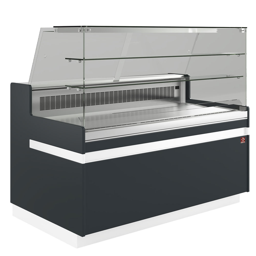 Diamond Vitrinen-Theken Verkaufstheke EN & GN, obere Glasscheibe, belüftet, ohne Reserve