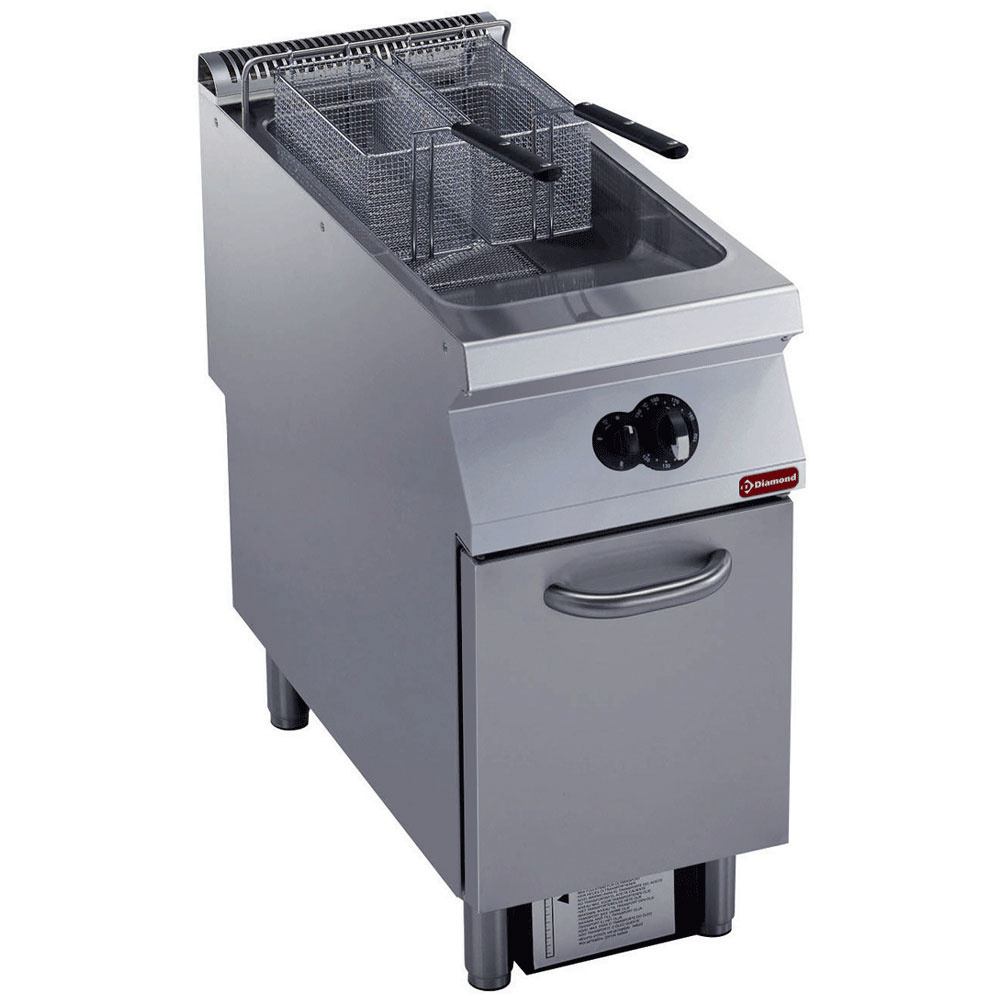 Diamond GAS Gas Friteuse 1 Becken "Y" 23 L, externe Brenner, auf Unterschrank