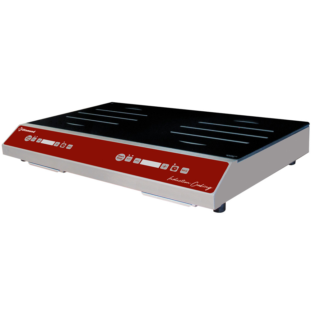 Diamond INDUCTION-Platten Induktionsplatte 2 Kochfelder (2x 1750 watt), Touch-Tasten