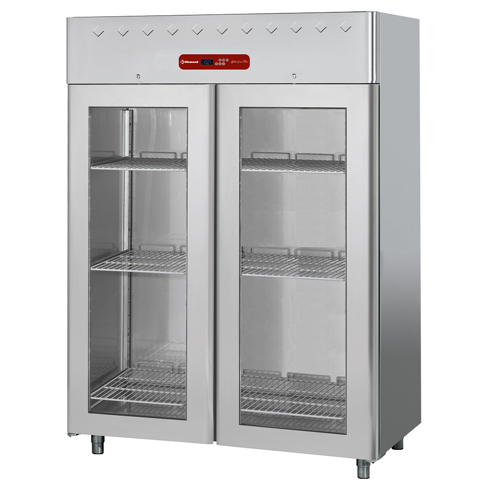 Diamond 1400 Lt / GN 2/1 Tiefkühlschrank 1400 Liter belüftet, 2 Glastüren GN 2/1
