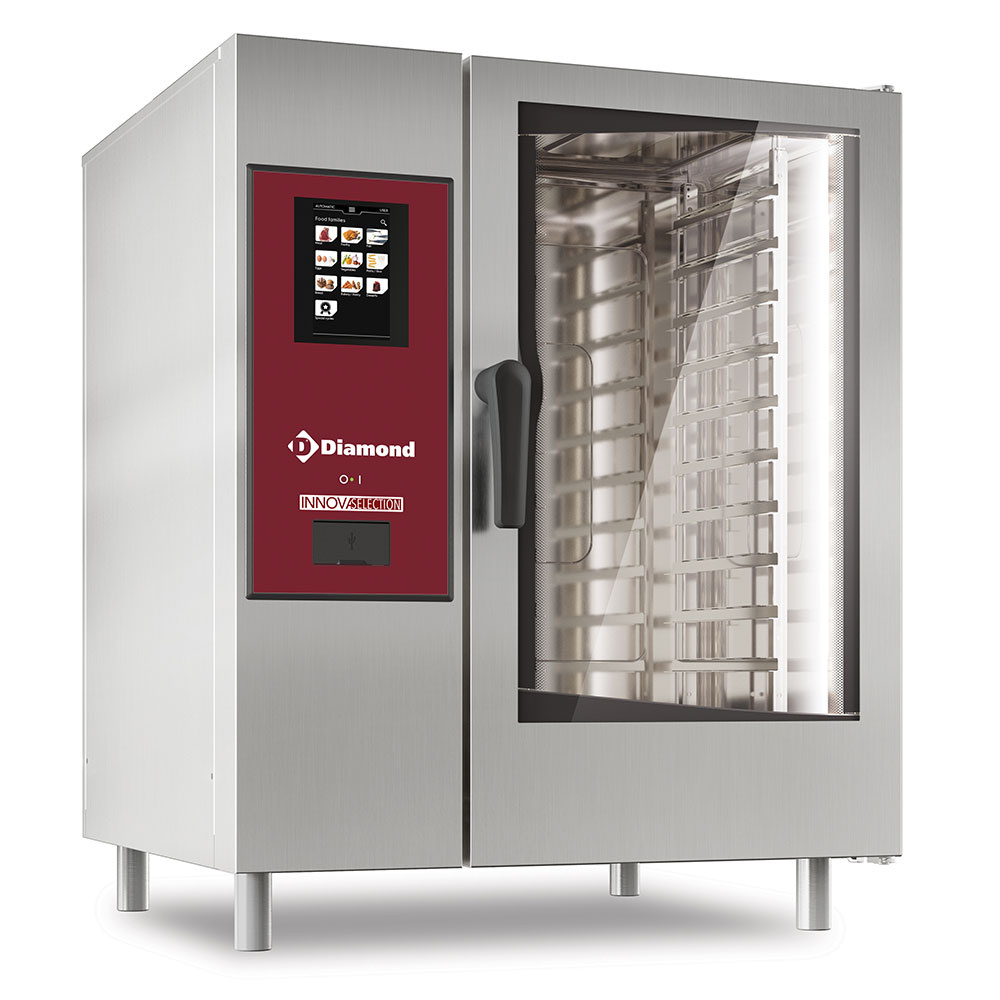 Diamond 10x GN 1/1 - ELECTRIC Elektro Kombidämpfer "TOUCH" mit Boiler & Konvektion 10xGN1/1+ Reinigung