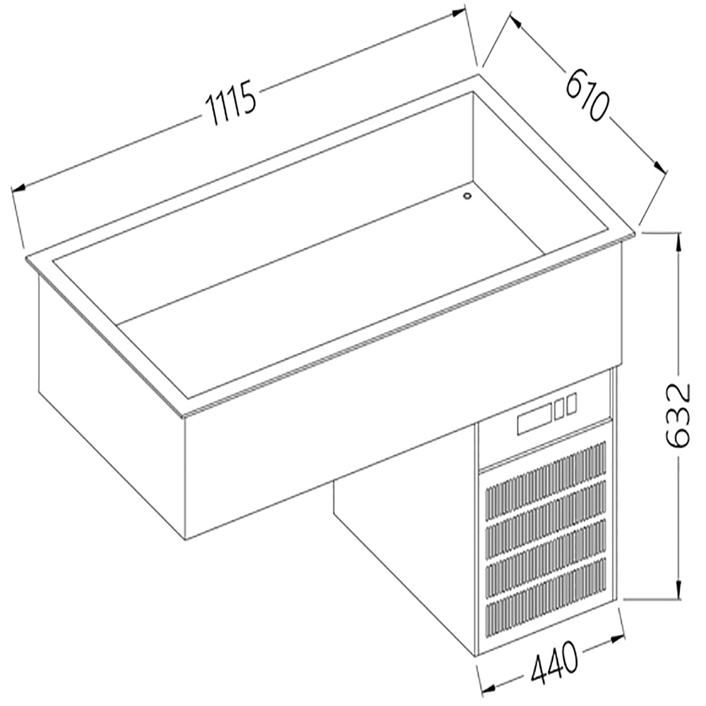 Diamond Self Drop In Element Kühlwanne 3x GN 1/1