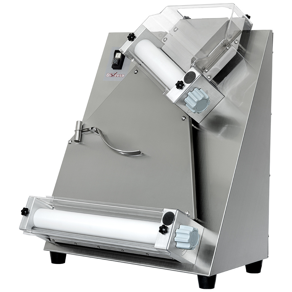 Diverso Teigausrollmaschine Teigausrollmaschine Ø 400 mm, 2 Rollen , aus Edelstahl