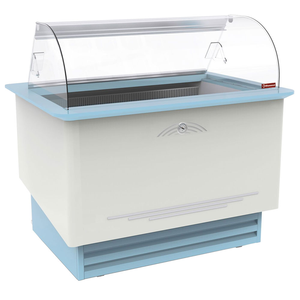 Diamond Eiscreme-Theken Statische  Speiseeisvitrine für 10 Behälter a 5l, mit Reserve