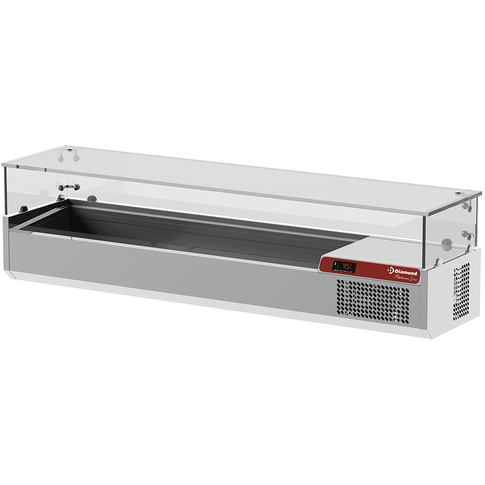 Diamond Khl- und Gefriertische Saladette mit Glas 1600 mm.