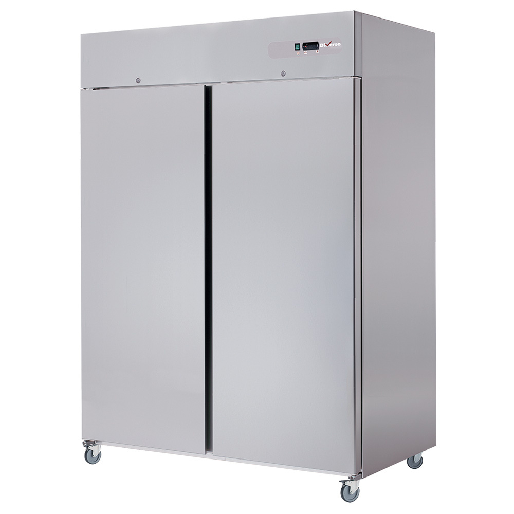 Diverso Kuehl/Gefrieschraenke Kühlschrank Umluft 1400 Liter 2 Türen GN 2/1, auf Rädern