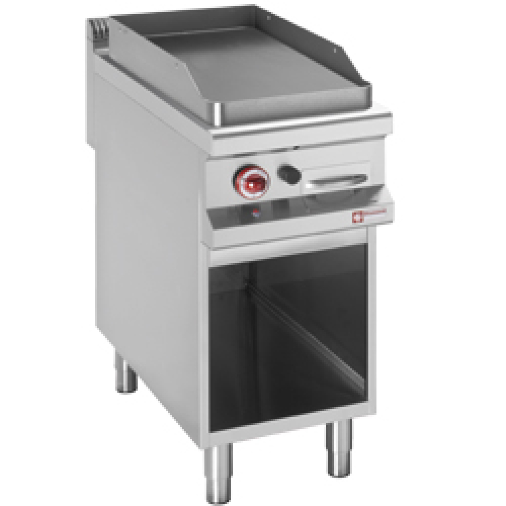 Diamond Kochserie 900 Gas Grillplatte glatt auf offenem Unterschrank