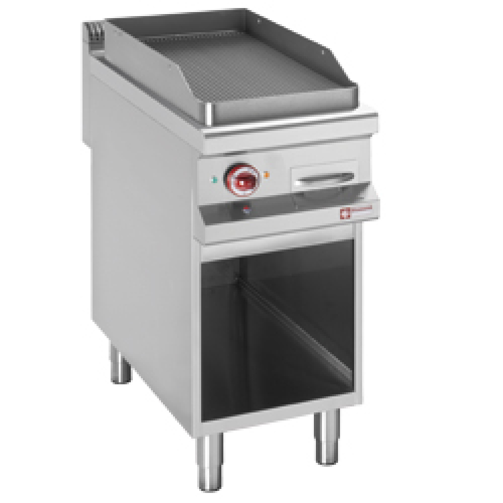 Diamond ELECTRIC Elektro Grillplatte gerillt auf offenem Unterschrank