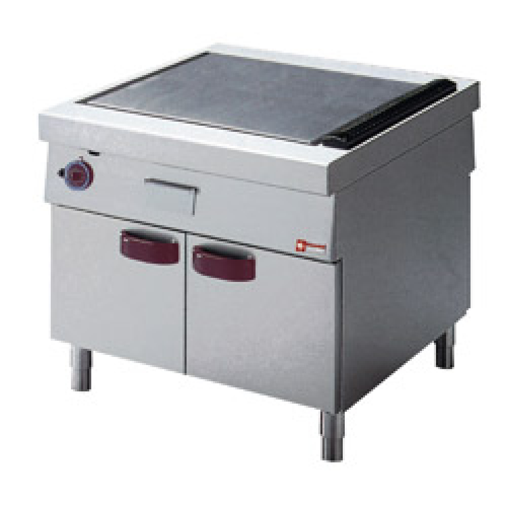 Diamond GAS Gas Grillplatte, glatt, hartverchromt, Unterbau, "zentrales durchreichen"
