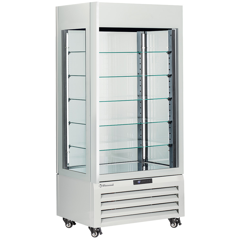 Diamond 600 Lt / PASTRY Volle Vitrine 600 Lt., 5 Glasstufen, belüftet -  PASTRY - WEISS