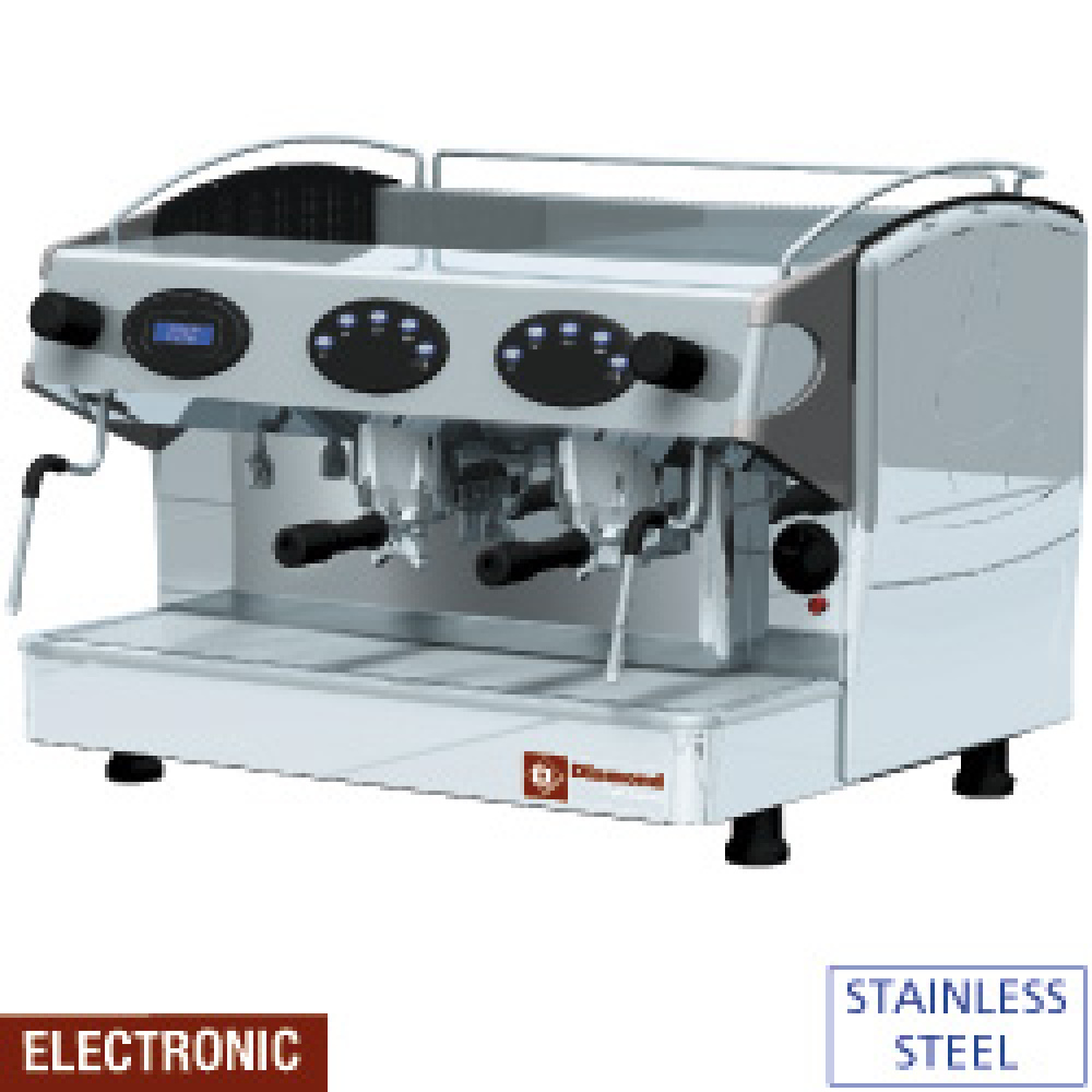 Diamond Espresso-Kaffeemaschinen Expressomaschine, 2-gruppig mit Display