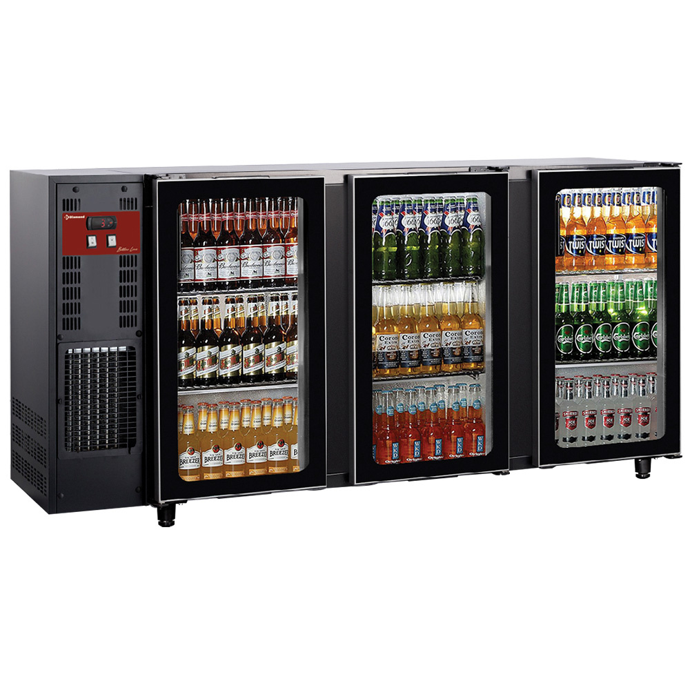 Diamond Flaschenkuehlschranke Flaschenkühlschrank 3 Glastüren, 579 Liter